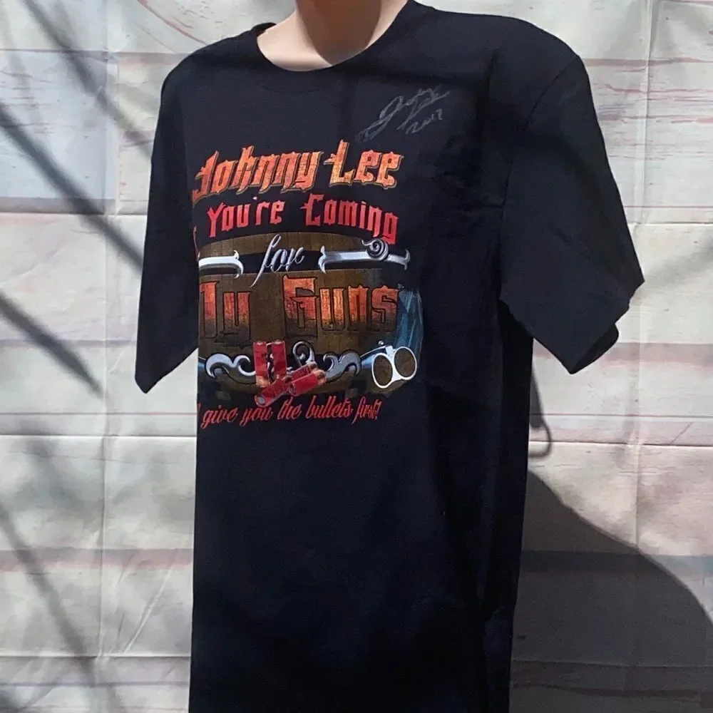 Autographed Johnny Lee tour tee from 2017 size adult medium